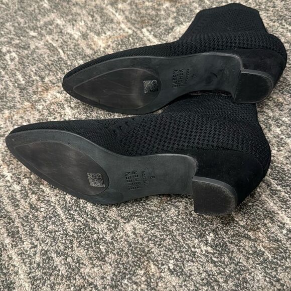 Elieen Fisher Purl Recycled Stretch Knit Bootie Black Sz 9 - Picture 7 of 9